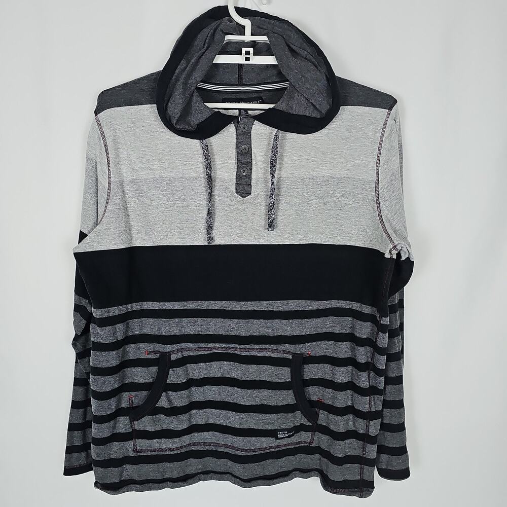 Truth Substance Shirt Men's Hooded Henley Long Sleeve, Size: XL
